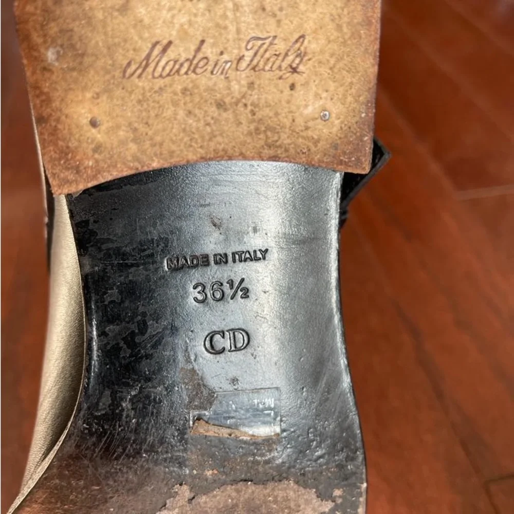 Christian Dior leather women shoes size 36.5 - Picture 3 of 7